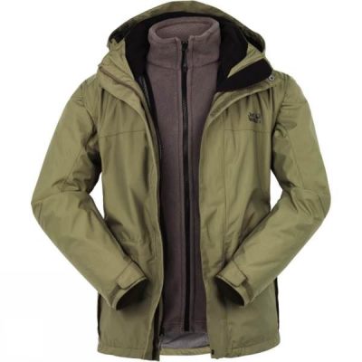 Chaquetas Jack Wolfskin Mountain Creek 3-in-1 Hombre - Verde Oliva - Chile FLO159732